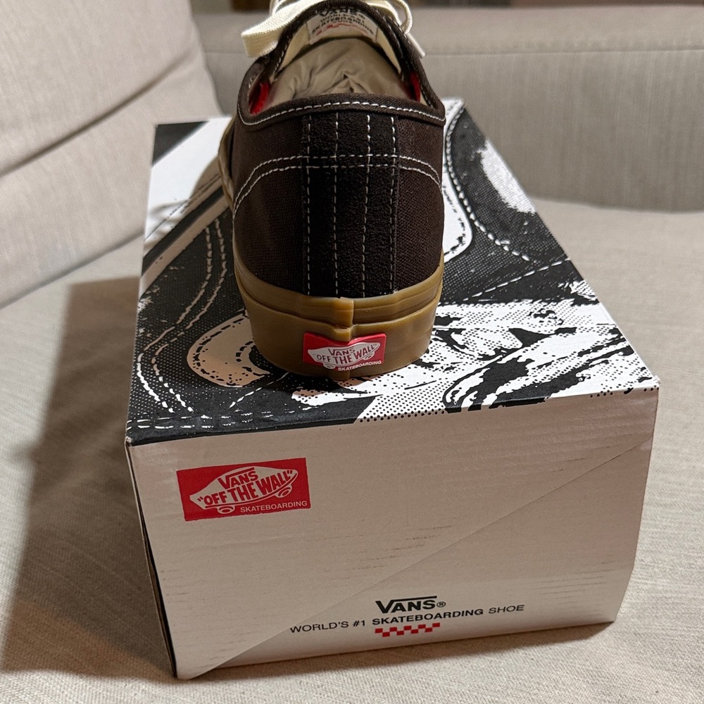 Vans Men's Dark Brown Canvas Sneakers - Picture 3 of 9